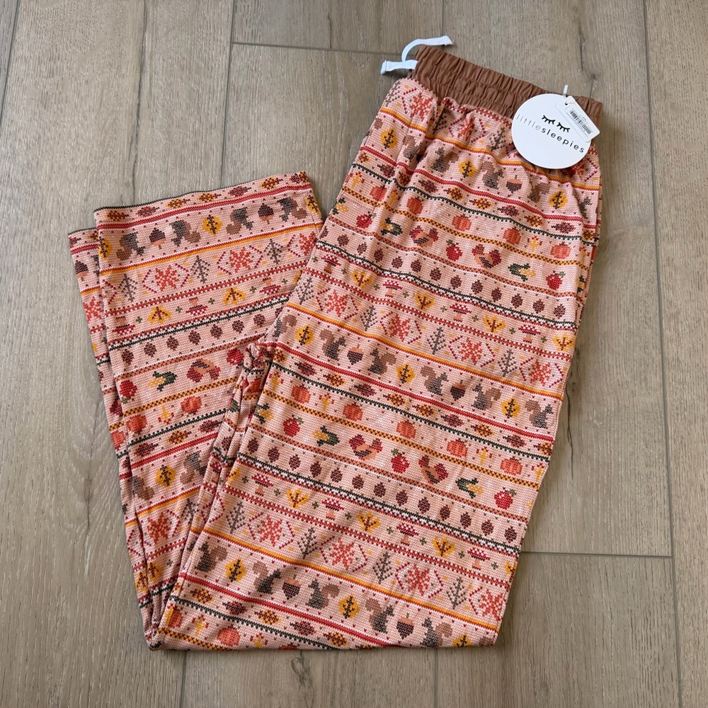 🌶️ NWT Little Sleepies Thanksgiving Patterned Lounge Pants